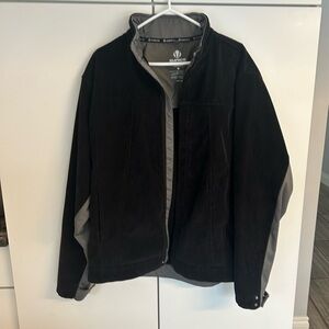 Sunice Weather Men's Black Corduroy Style with Gray Accents Jacket    Size L